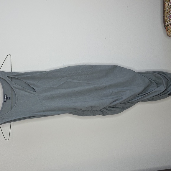 Express Rouched Keyhole Green Cocktail Dress - Picture 5 of 5